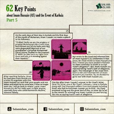 62 Key Points about Imam Husayn (A.S) and the Event of Karbala: Part 5